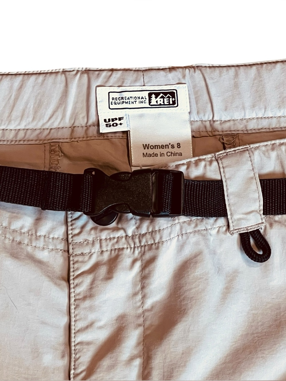 REI Women’s Sz 8 Tan Trailmade Convertible Cargo Pants Nylon Lightweight - Picture 5 of 15